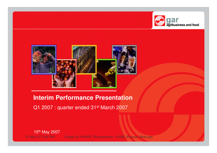 interim performance presentation