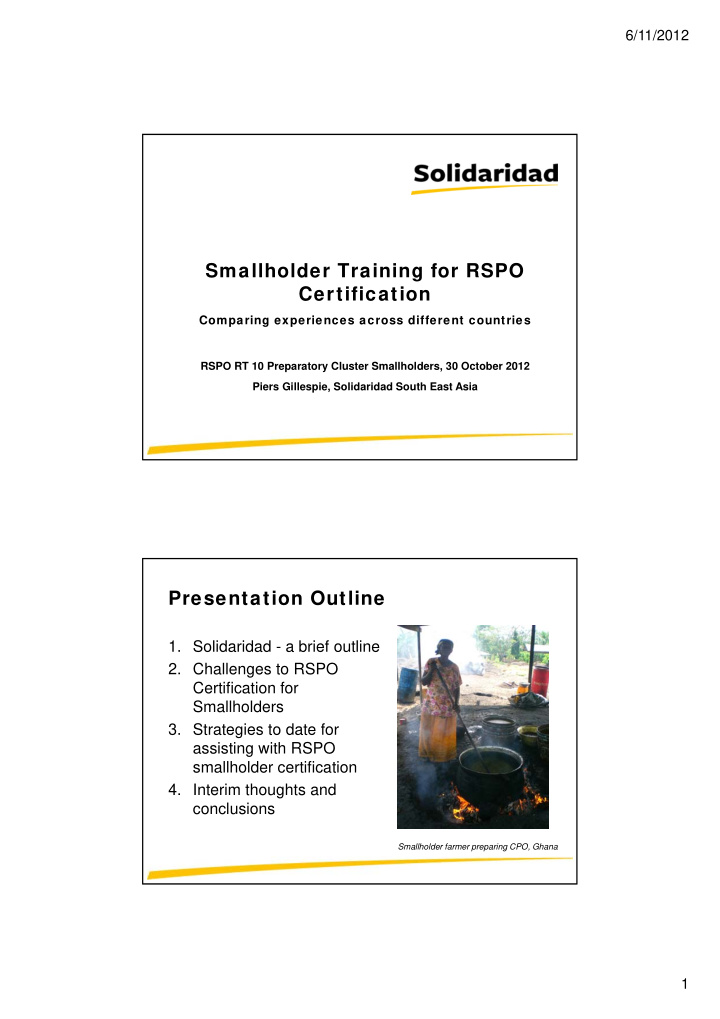 smallholder training for rspo certification