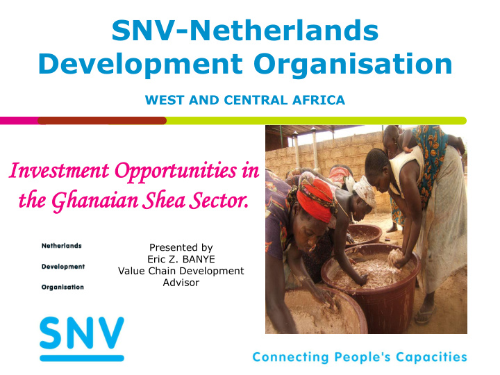 snv netherlands development organisation west and central