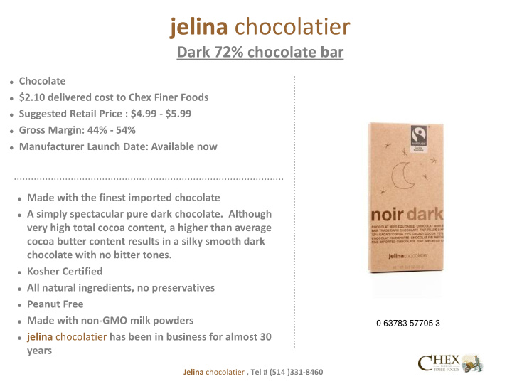 chocolate 2 10 delivered cost to chex finer foods