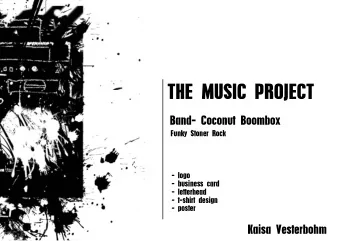 THE MUSIC PROJECT  Band- Coconut Boombox  Funky Stoner Rock  - logo  - business card  - letterhead