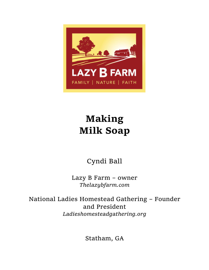 making milk soap