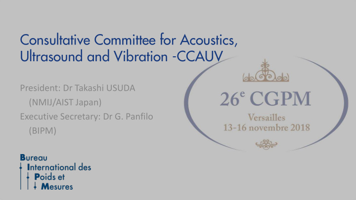 consultative committee for acoustics