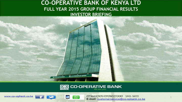co operative bank of kenya ltd