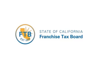 Revenue Distribution Training  An Overview of FTBs Non Tax Debt  Collection Programs