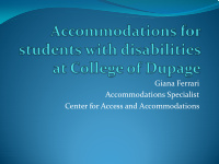 giana ferrari accommodations specialist center for access