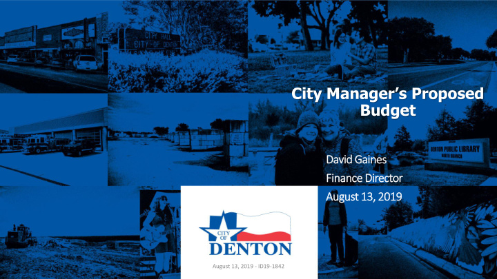 city manager s proposed budget