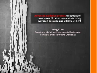 Advanced oxidation process treatment of  membrane filtration concentrate using  hydrogen peroxide