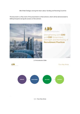 ABU  Dhabi  Dialogue  among  the  Asian  Labour  Sending  and