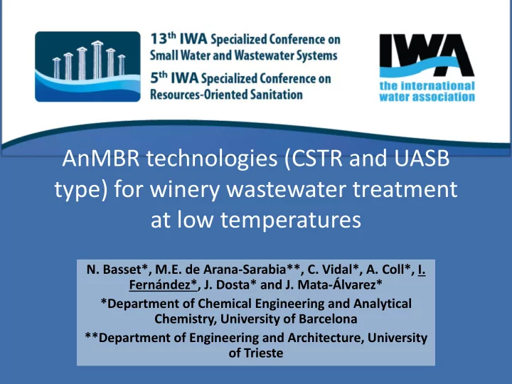 type for winery wastewater treatment