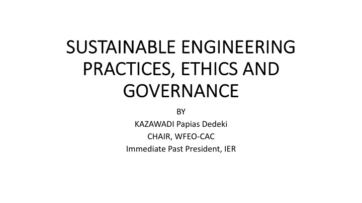 sustainable le engineering pr practic ices e ethic hics a