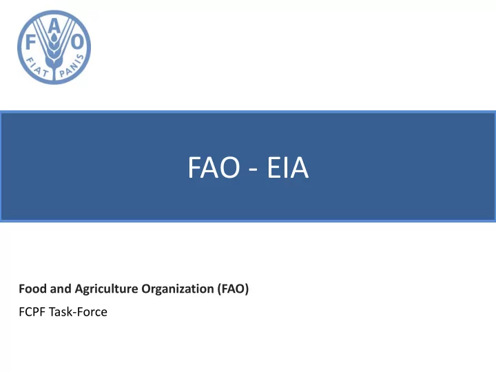 fao eia