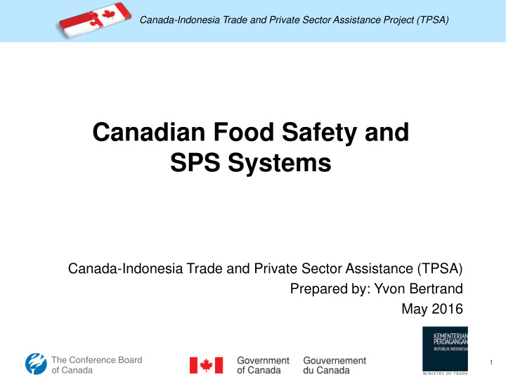canadian food safety and sps systems