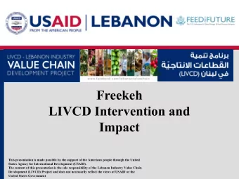 Impact  This presentation is made possible by the support of the American people through the United