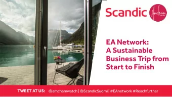EA Network:  A Sustainable  Business Trip from  Start to Finish  TWEET AT US:  @amchamwatch |