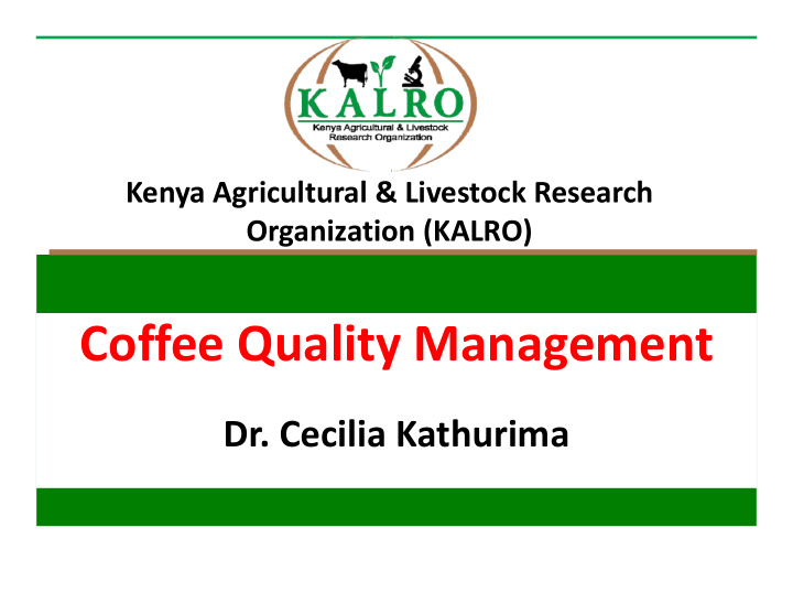 coffee quality management