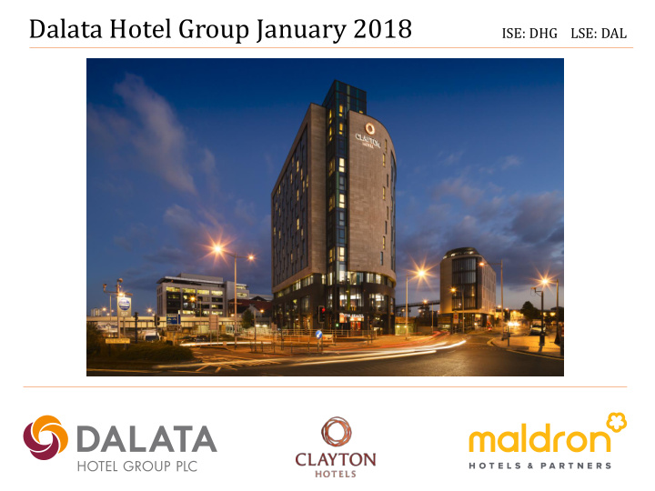 dalata hotel group january 2018