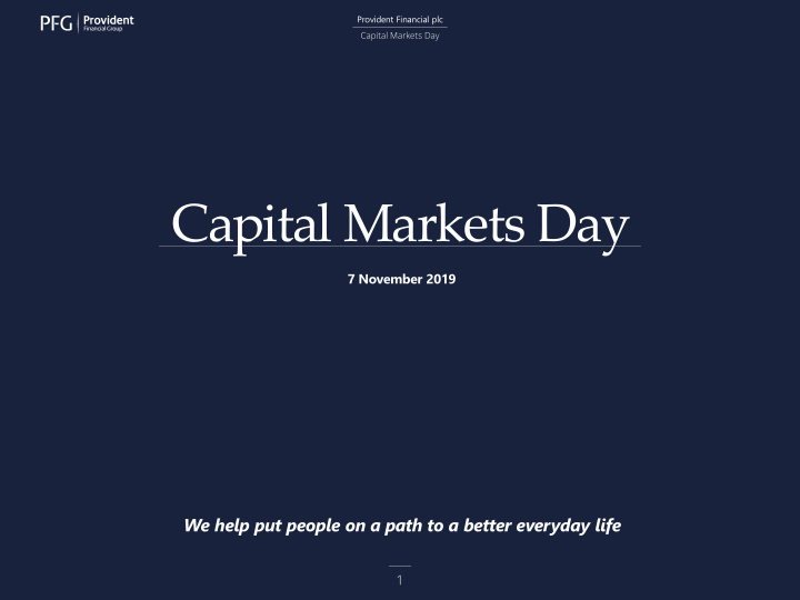 capital markets day