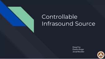 Controllable  Infrasound Source  Doug Fox  Daxton Ruger  Jerad Wunder  What is Infrasound?