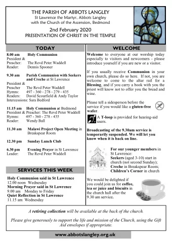 THE PARISH OF ABBOTS LANGLEY  St Lawrence the Martyr, Abbots Langley  with the Church of the