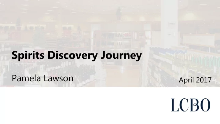 spirits discovery journey