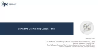 Behind the Co-Investing Curtain, Part II  CPPIB  QIC  Memorial  Hermann Health  System  Total AUM