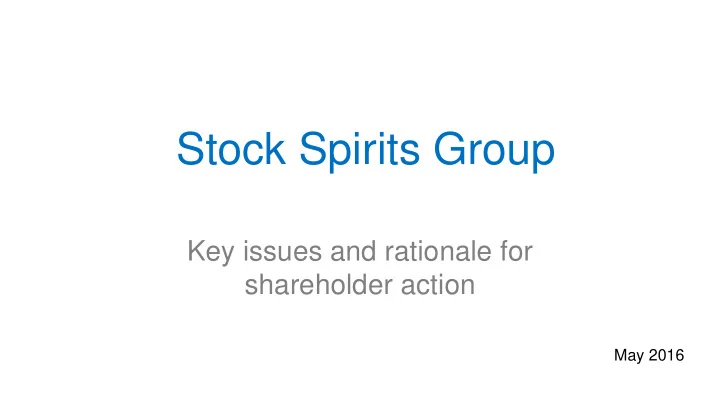 stock spirits group