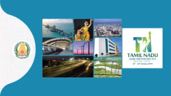 Agenda  1.  About Tamil Nadu  2.  Competitive advantages of Tamil Nadu  3.  Sectoral Opportunities