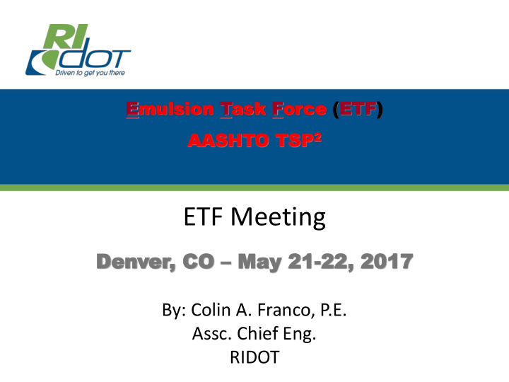 etf meeting