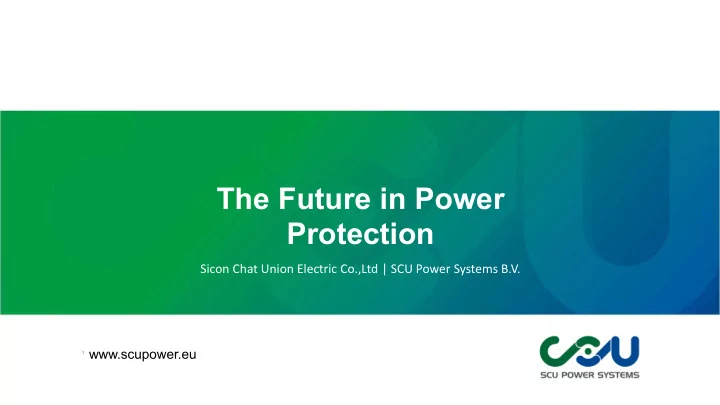 the future in power protection