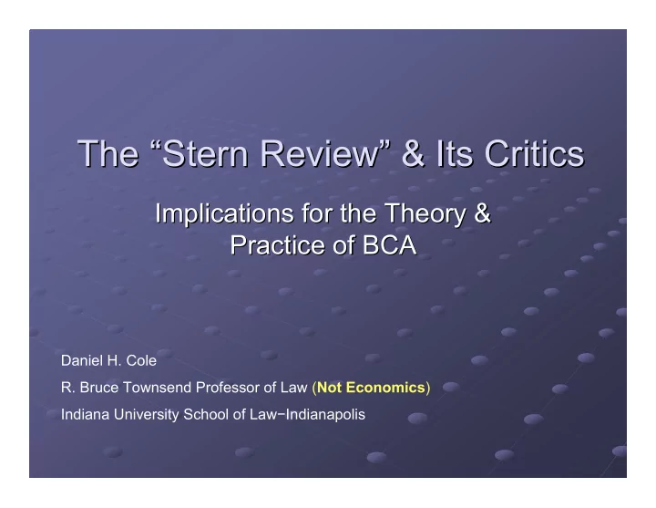 the stern review stern review its critics its critics the