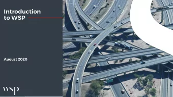 Introduction  to WSP  August 2020  Cautionary Statement and Non-IFRS measures  CAUTIONARY STATEMENT