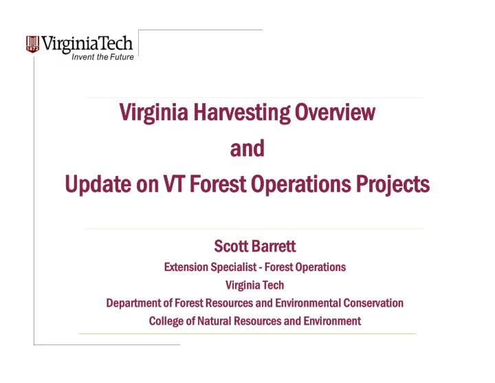 virginia harvesting overview virginia harvesting overview