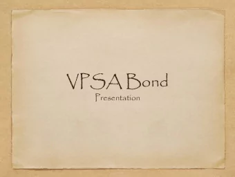 VPSA Bond  Presentation  Process  Architect Consulting  Site Visits to new schools (Thomas