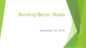 Building Better Roads  November 16, 2018  San Diego County  Aggregate S  ustainability    PCC