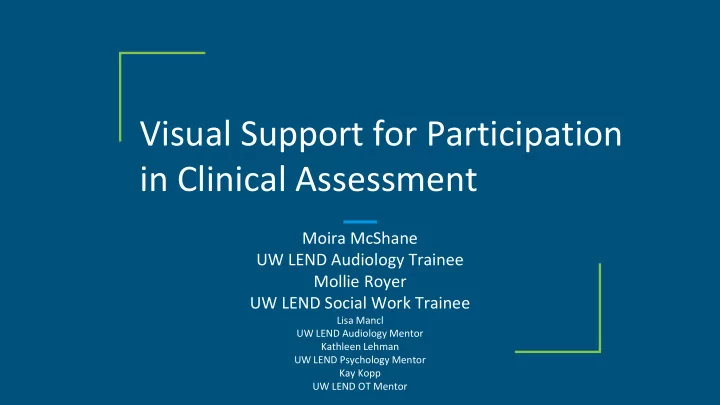 in clinical assessment