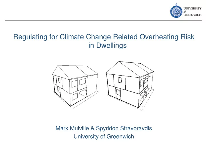 regulating for climate change related overheating risk in