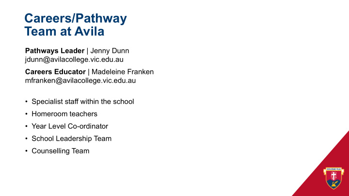 careers pathway team at avila