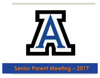 Agenda  Welcome - Parent Liaisons, Student Officers  Senior Ball  Mary Carvotta - Trexler