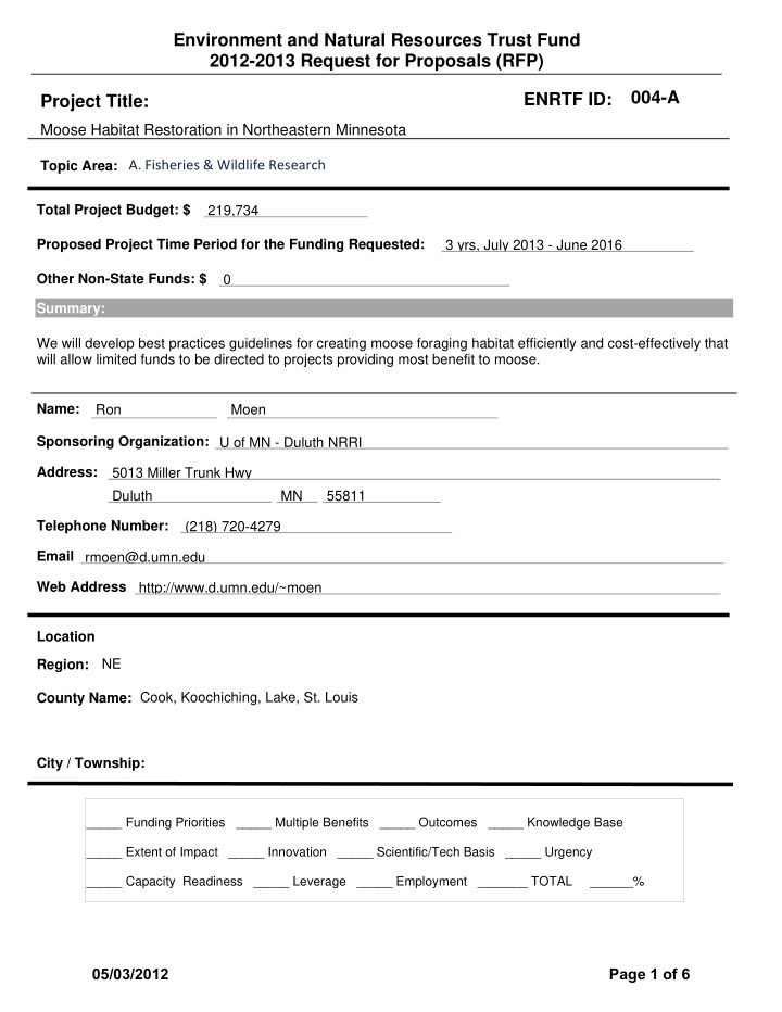 environment and natural resources trust fund 2012 2013