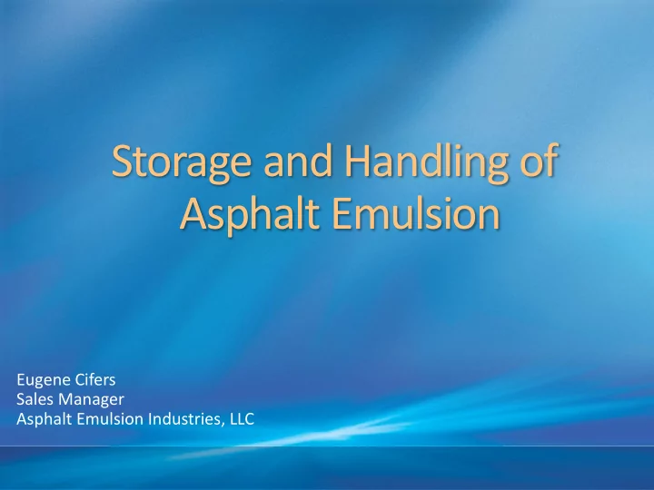 asphalt emulsion