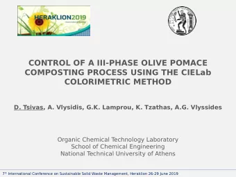 CONTROL OF A III-PHASE OLIVE POMACE  COMPOSTING PROCESS USING THE CIELab  COLORIMETRIC METHOD  D.
