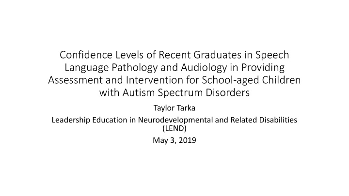 language pathology and audiology in providing