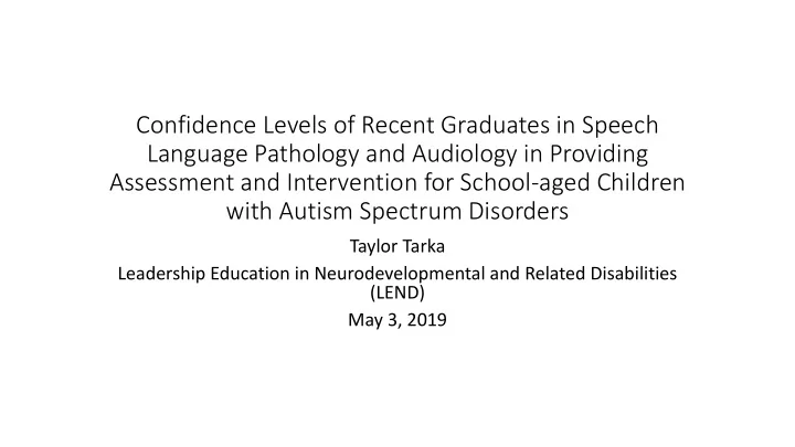 language pathology and audiology in providing