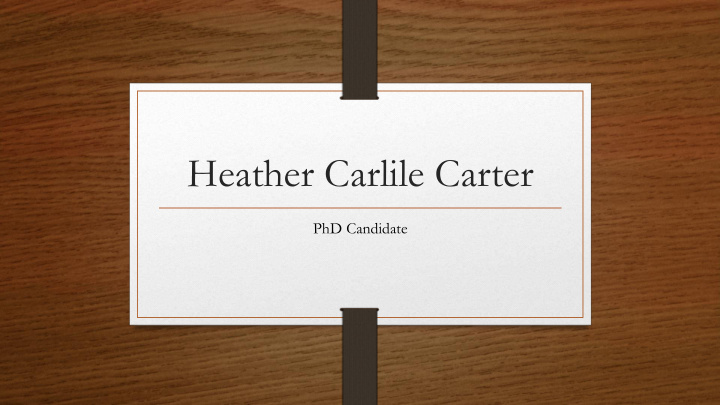 heather carlile carter