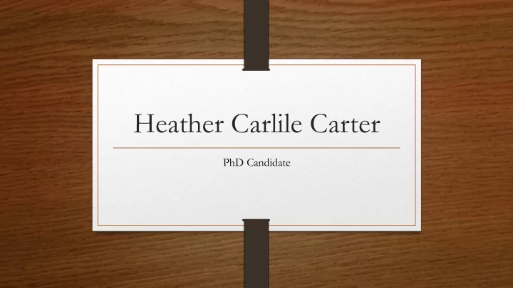 heather carlile carter