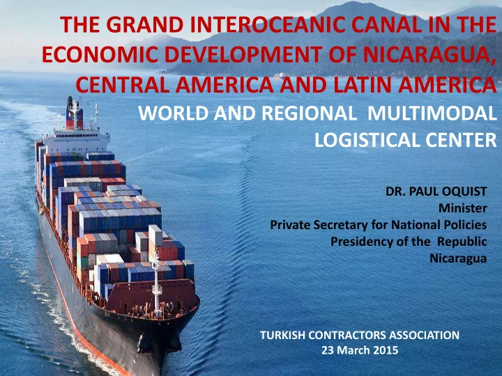 the nicaragua canal an