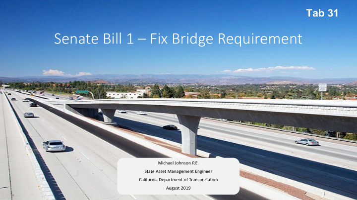senate bill 1 fix bridge requirement