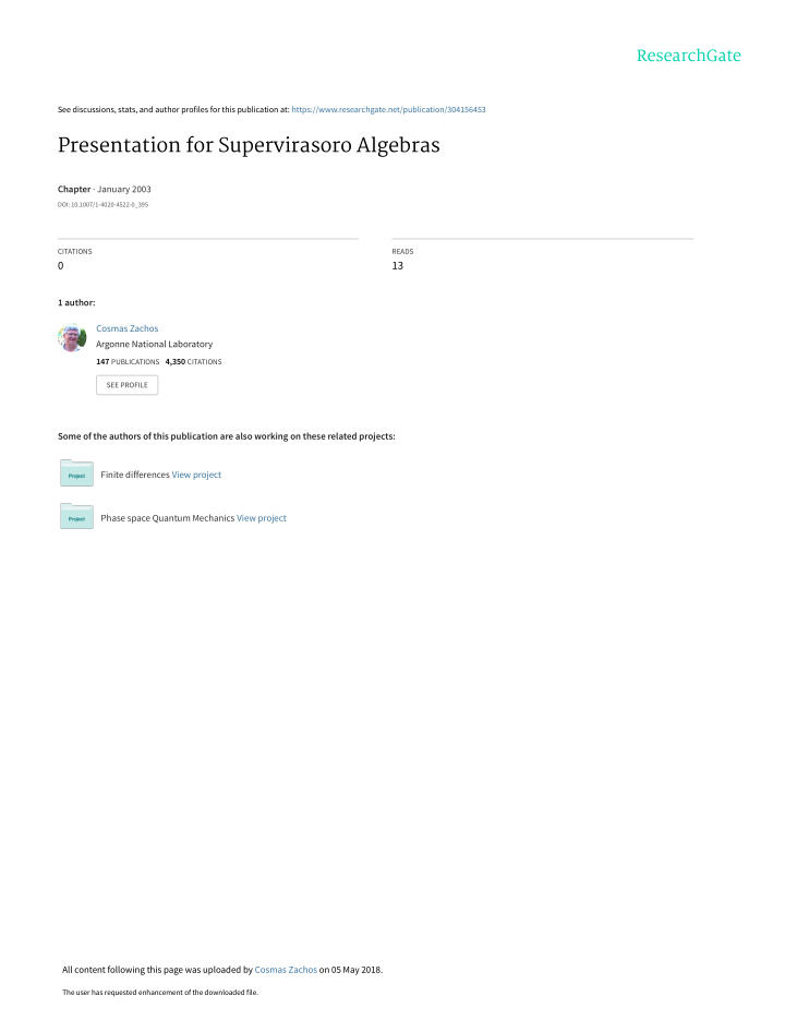 presentation for supervirasoro algebras