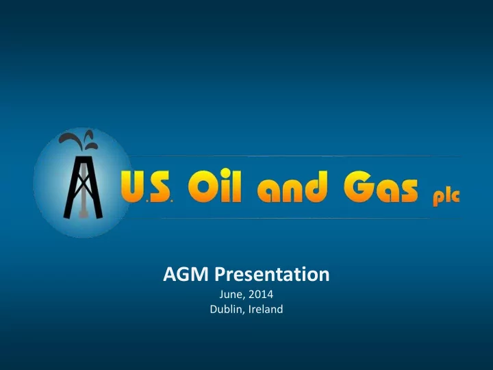 agm presentation